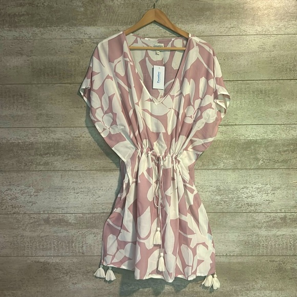 NWT Poolside Paradiso Beach Swimsuit Cover-up Tie Waist sz M/L - Picture 1 of 8